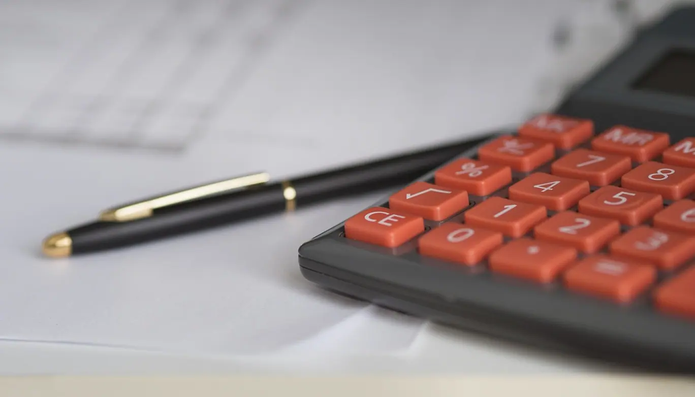 Business, calculator and calculation