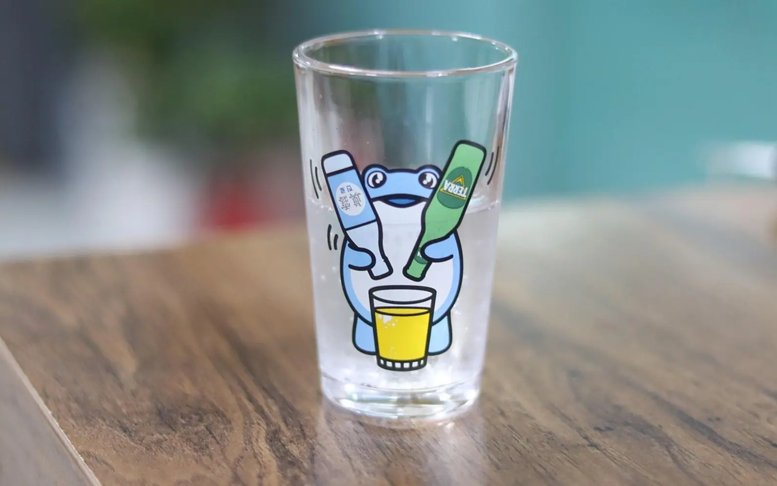 Soju, shot glass and drink